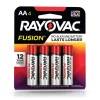 Rayovac Fusion AA Alkaline Batteries 4 pk Carded