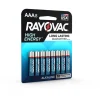 Rayovac High Energy AAA Alkaline Batteries 8 pk Carded