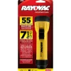 Rayovac Workhorse Black/Yellow Polypropylene 20 lm. LED Flashlight with D-Battery