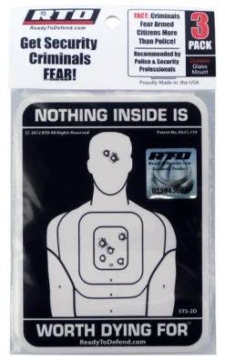 Ready To Defend Silhouette Series English Nothing Inside Is Worth Dying For Window Decal Vinyl (Pack of 12)