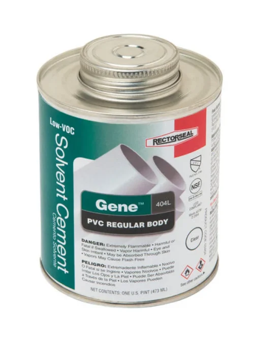 RectorSeal Gene Clear Solvent Cement For PVC 16 oz
