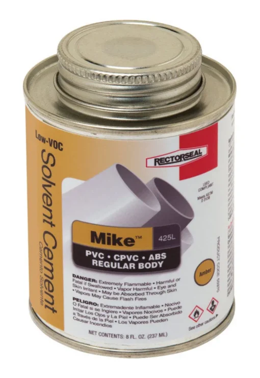 RectorSeal Mike Amber Multi-Purpose Solvent Cement For CPVC/PVC 8 oz