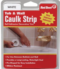 Red Devil Medium White Tub & Wall Caulk Strip 7/8 in. x 11 ft.