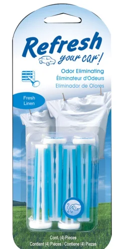Refresh Your Car! Fresh Linen Scent Car Vent Clip 4 pk (Pack of 6)