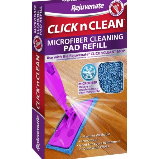 Rejuvenate Click N Clean 17 in. Cleaning Microfiber Mop Refill 1 pk