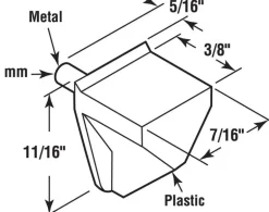 Richelieu Clear Plastic/Steel Shelf Support Peg 5 Ga. 0.8 in. L 10 lb