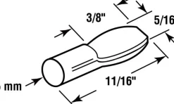 Richelieu Gold Metal Shelf Support Peg 5 mm Ga. 0.8 in. L 176 lb