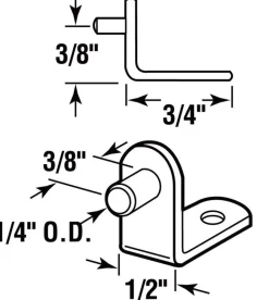 Richelieu Onward Gold Metal Shelf Shelf Support Peg 0.69 in. L 44 lb