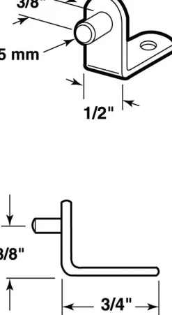 Richlelieu Onward Gold Metal Shelf Support Shelf Support Peg 5 mm Ga. 1.00 in. L 33 lb