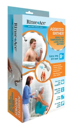 Rinse Ace White PVC 8 in. Handheld Showerhead