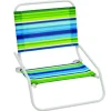 Rio Brands 1 position Multi-color Beach Folding Chair (Pack of 8)