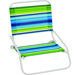 Rio Brands 1 position Multi-color Beach Folding Chair (Pack of 8)