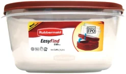 Rubbermaid 1777161 14 Cup Easy Find Lid Square Food Storage Container