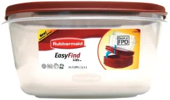 Rubbermaid 1777161 14 Cup Easy Find Lid Square Food Storage Container