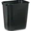 Rubbermaid 7 gal Black Plastic Open Top Wastebasket