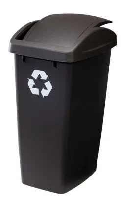 Rubbermaid 12.5 gal. Black Recycler Wastebasket (Pack of 6)