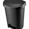 Rubbermaid 13 gal. Black Step On Wastebasket (Pack of 4)