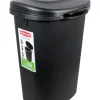 Rubbermaid 13 gal. Black Touch Top Wastebasket (Pack of 4)