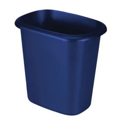 Rubbermaid 1.5 gal. Blue Open Top Wastebasket (Pack of 6)