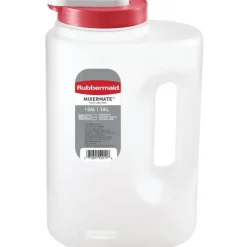 Rubbermaid 1 gal. Plastic Round Clear Mixing Bottle