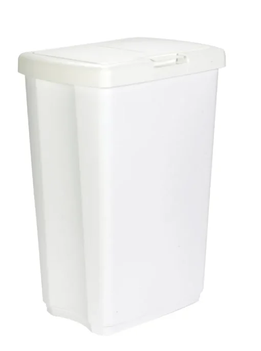 Rubbermaid 13.25 gal. White Spring Top Wastebasket (Pack of 6)