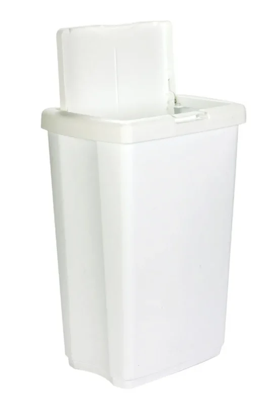 Rubbermaid 13.25 gal. White Spring Top Wastebasket (Pack of 6)