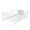 Rubbermaid 5.9 in. H x 13.8 in. W x 17.6 in. L Steel Dish Drainer White (Pack of 6)