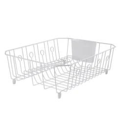 Rubbermaid 5.9 in. H x 13.8 in. W x 17.6 in. L Steel Dish Drainer White (Pack of 6)