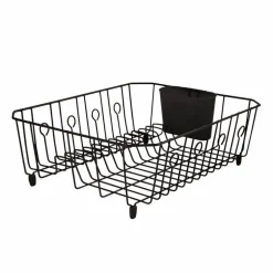 Rubbermaid 5.9 in. H x 13.8 in. W x 17.6 in. L Steel Dish Drainer Black (Pack of 6)