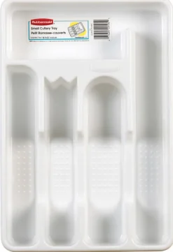 Rubbermaid 1.75 in. H x 9 in. W x 13.5 in. L White Plastic Cutlery Tray (Pack of 6)