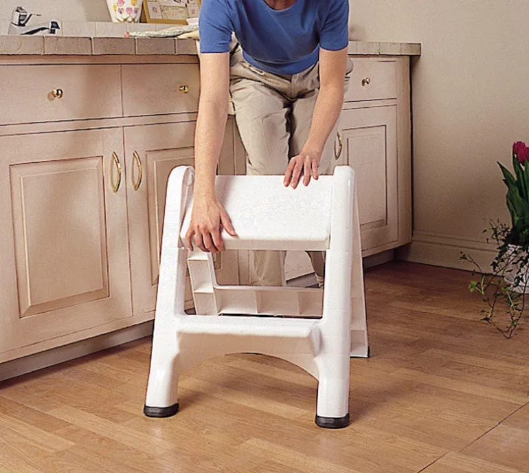 Rubbermaid 2 Step 22.7 in. H x 20.6 in. W x 19.5 in. D 300 lb. capacity 2 step Plastic Folding Step Stool (Pack of 3)