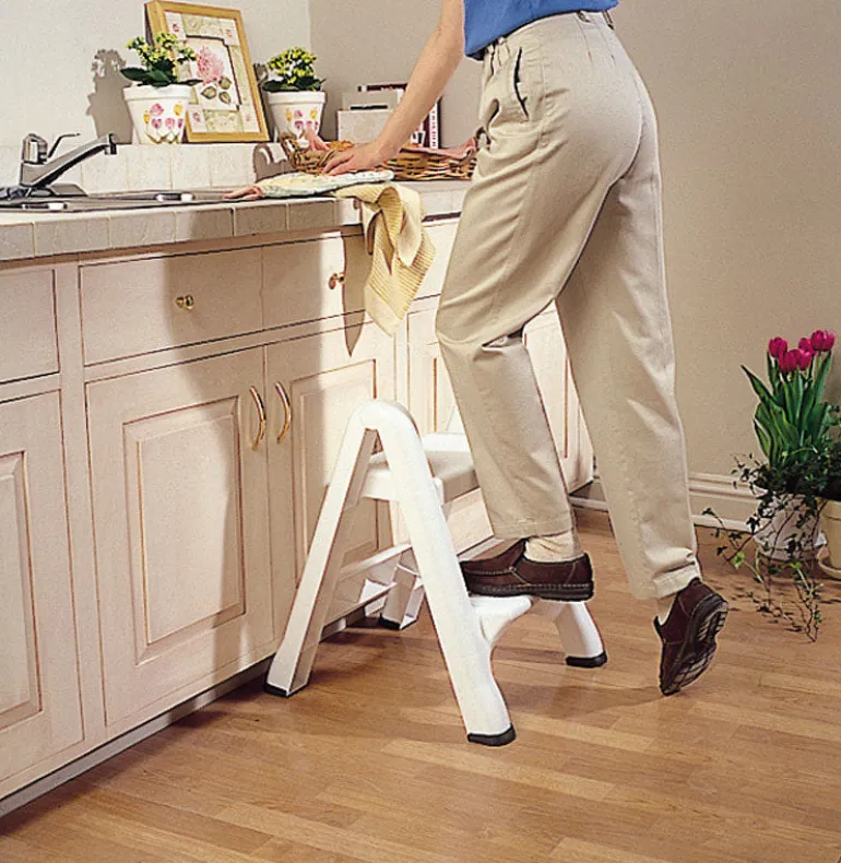 Rubbermaid 2 Step 22.7 in. H x 20.6 in. W x 19.5 in. D 300 lb. capacity 2 step Plastic Folding Step Stool (Pack of 3)