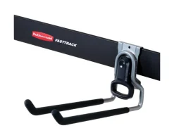 Rubbermaid FastTrack Soft Grip Coating Satin Nickel Steel Small and Medium Multi-Purpose Hook 50 lb.