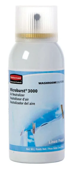 Rubbermaid Microburst 3000 Linen Scent Odor Eliminator 1.8 oz. Aerosol (Pack of 12)
