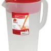 Rubbermaid Plastic Clear Round 3-Position Large Mixing Pitcher 128 oz.