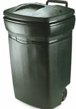 Rubbermaid Roughneck 45 gal Plastic Wheeled Garbage Can Lid Included