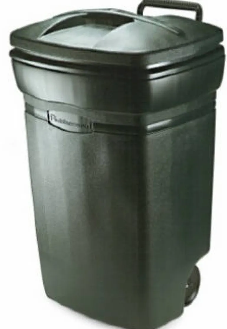 Rubbermaid Roughneck 45 gal Plastic Wheeled Garbage Can Lid Included
