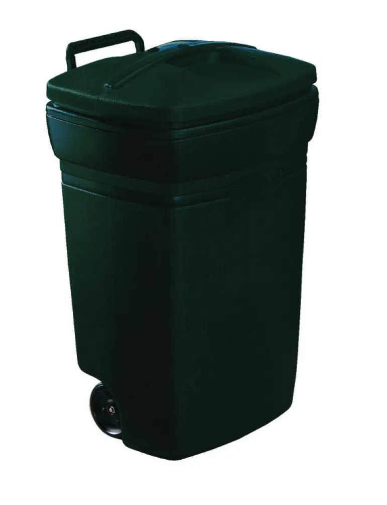 Rubbermaid Roughneck 45 gal Plastic Wheeled Garbage Can Lid Included