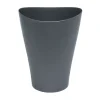 Rubbermaid Spa Works 2.25 gal Gray Plastic Vanity Wastebasket