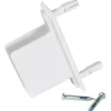 Rubbermaid White Metal Fast Track Wall/End Bracket 1.3 L x 8.6 H x 7 W in.