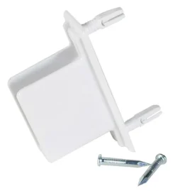 Rubbermaid White Metal Fast Track Wall/End Bracket 1.3 L x 8.6 H x 7 W in.