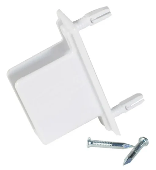 Rubbermaid White Metal Fast Track Wall/End Bracket 1.3 L x 8.6 H x 7 W in.