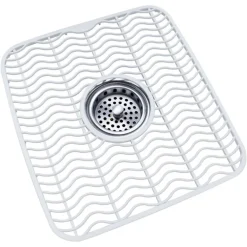 Rubbermaid White Plastic Sink Protector Mat