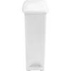 Rubbermaid White Plastic Step-On Slim Wastebasket 45 qt. (Pack of 2)