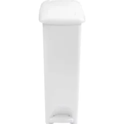 Rubbermaid White Plastic Step-On Slim Wastebasket 45 qt. (Pack of 2)