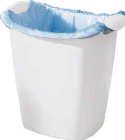 Rubbermaid White Recycle Bag Wastebasket 14 qt. Capacity 13.5 x 9.5 x 13.75 in. (Pack of 8)