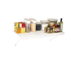Rubbermaid White Steel Epoxy-Coated Heavy Duty Tight Mesh Shelf Kit 16 in. x 3 ft.
