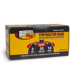 Ruffies 33 gal Contractor Bags Wing Ties 12 pk