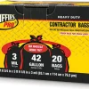 Ruffies Pro 1124918 42 Gallon Black Heavy Duty Contractor Bags 20 Count