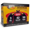 Ruffies Pro 42 gal Contractor Bags Wing Ties 50 pk